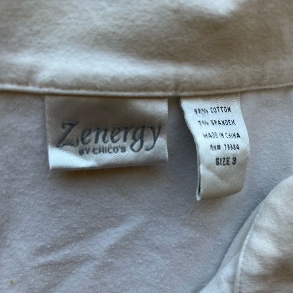 Zenergy by Chico’s Off White Flannel Pullover - Picture 10 of 10